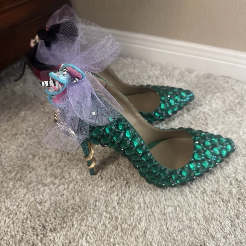 Green gem Beetlejuice heels